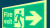 Luminescent masterbatch effect - Fire exit sign