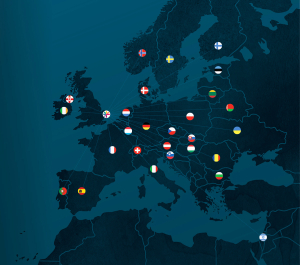 Map of Broadway's European sales